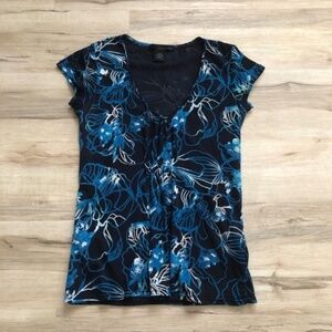 Calvin Klein Jeans Blue Floral Women's Blouse